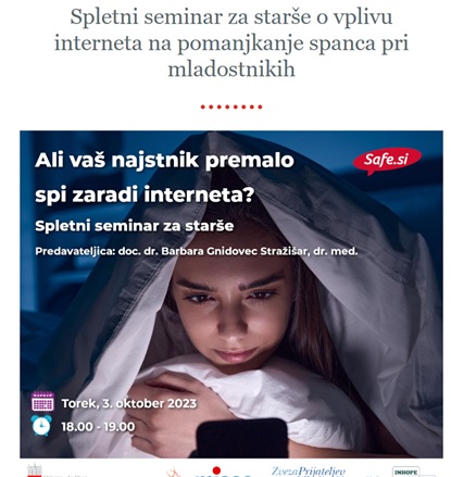 Spletni seminar za starše 